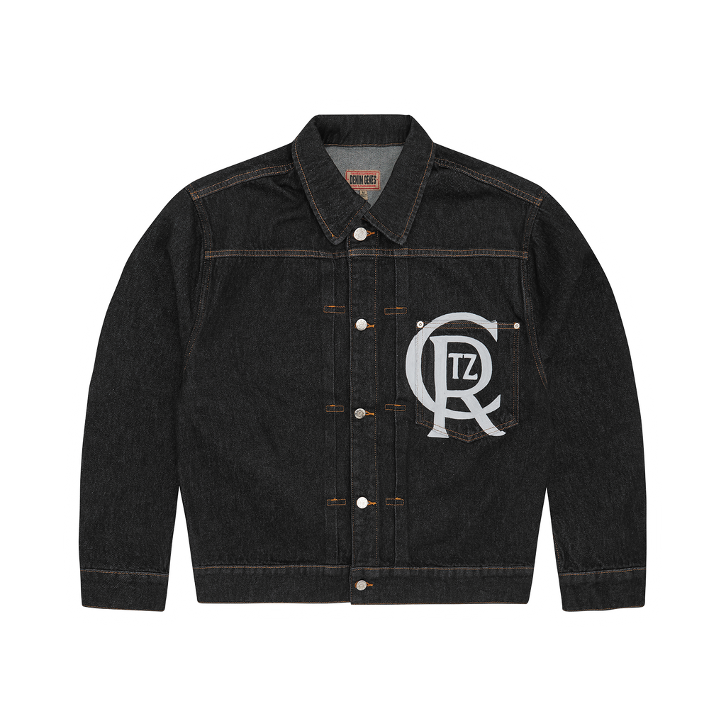 Corteiz CREST CHAINSTITCH DENIM JACKET [WASHED BLACK] CRTZRTW
