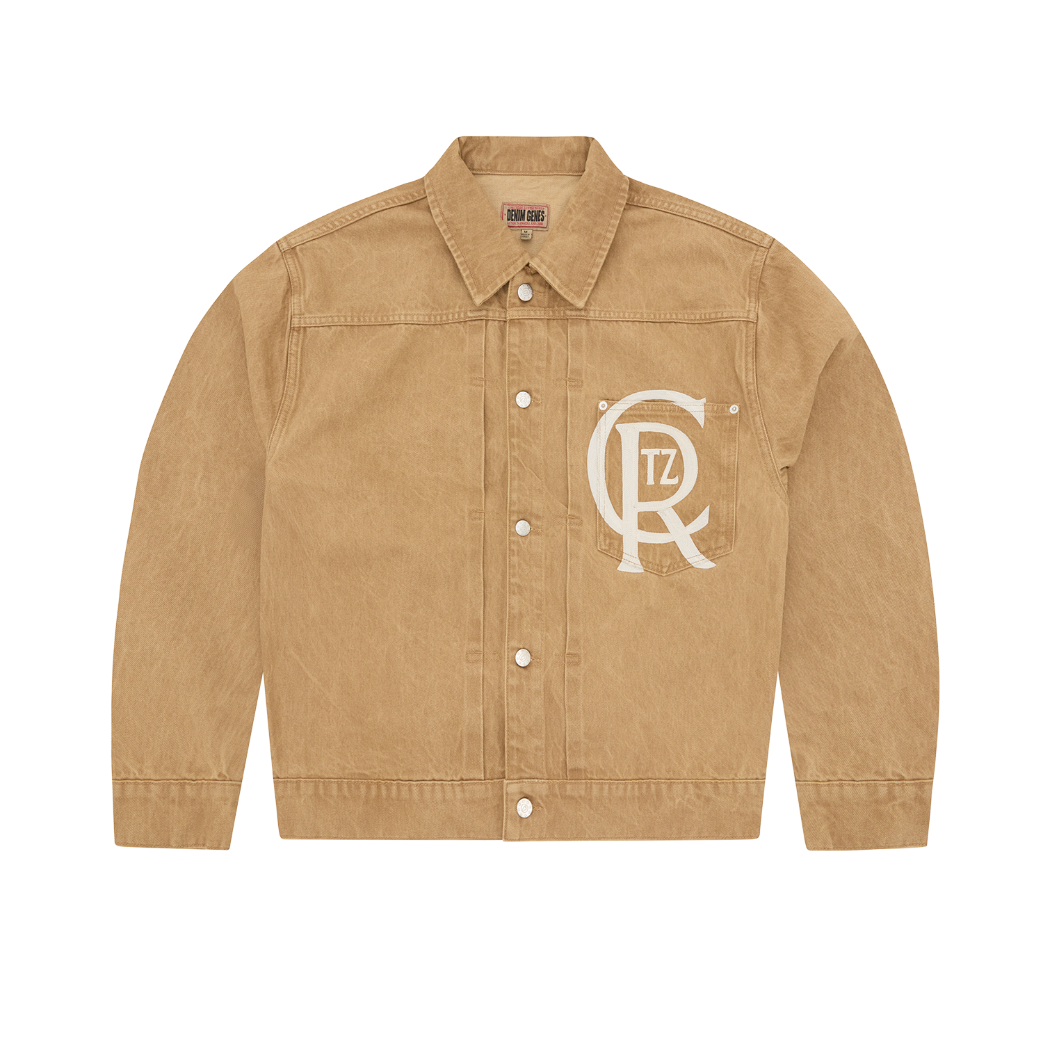 Corteiz CREST CHAINSTITCH DENIM JACKET [TAN] CRTZRTW