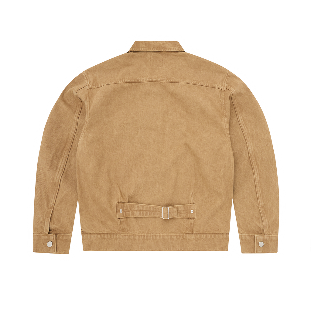 Corteiz CREST CHAINSTITCH DENIM JACKET [TAN] CRTZRTW