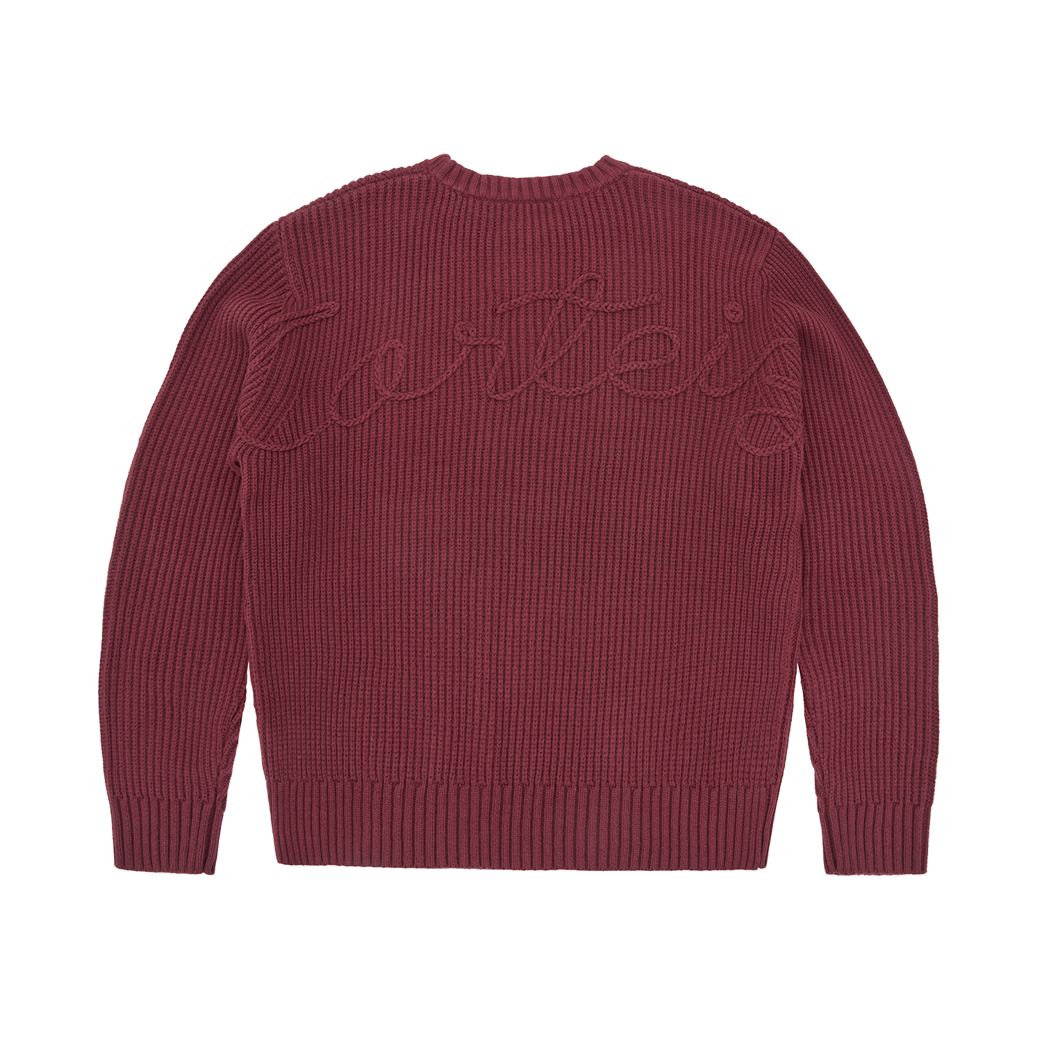 Corteiz CROCHET APPLIQUE KNIT CREW [BURGUNDY] CRTZRTW