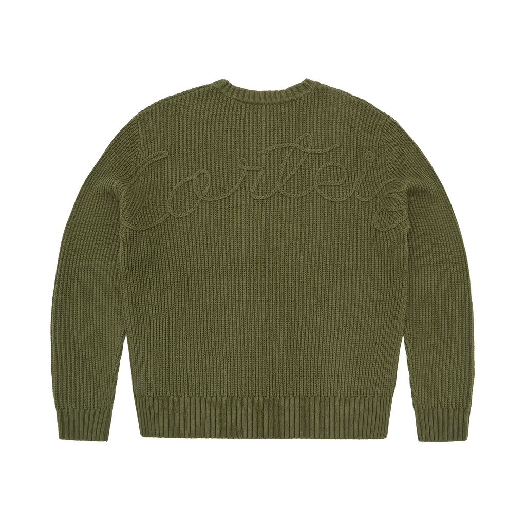 Corteiz CROCHET APPLIQUE KNIT CREW [KHAKI] CRTZRTW