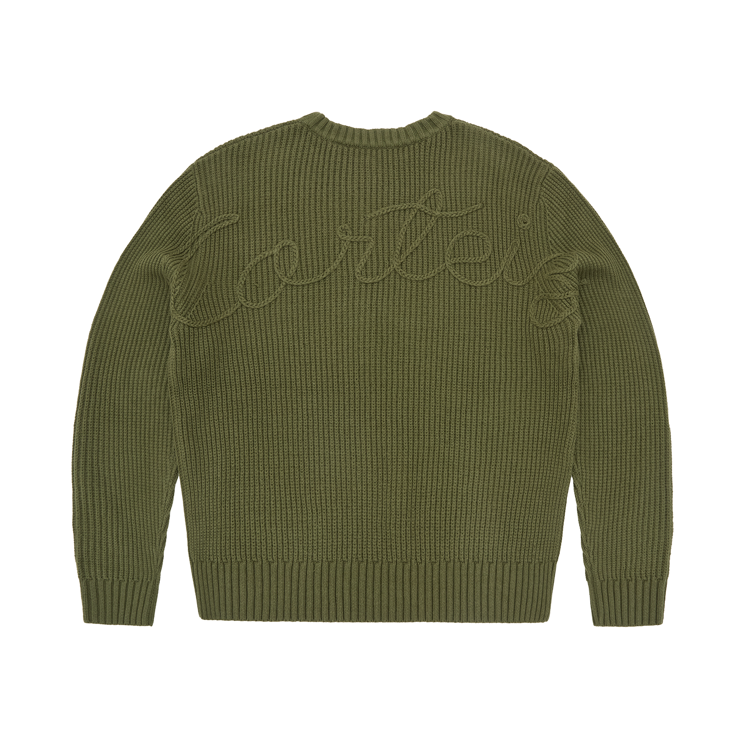 Corteiz CROCHET APPLIQUE KNIT CREW [KHAKI] CRTZRTW