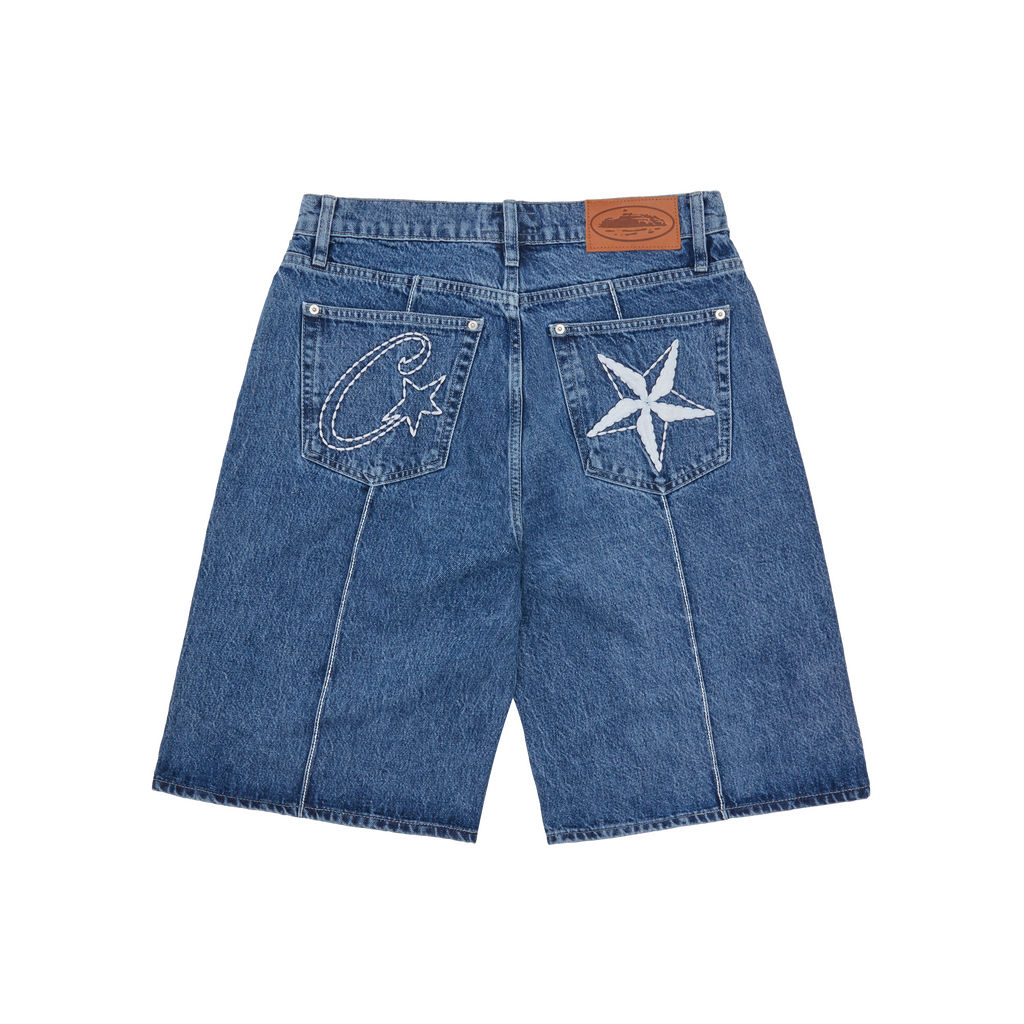 Corteiz C-STAR DENIM SHORT [MIDWASH] CRTZRTW