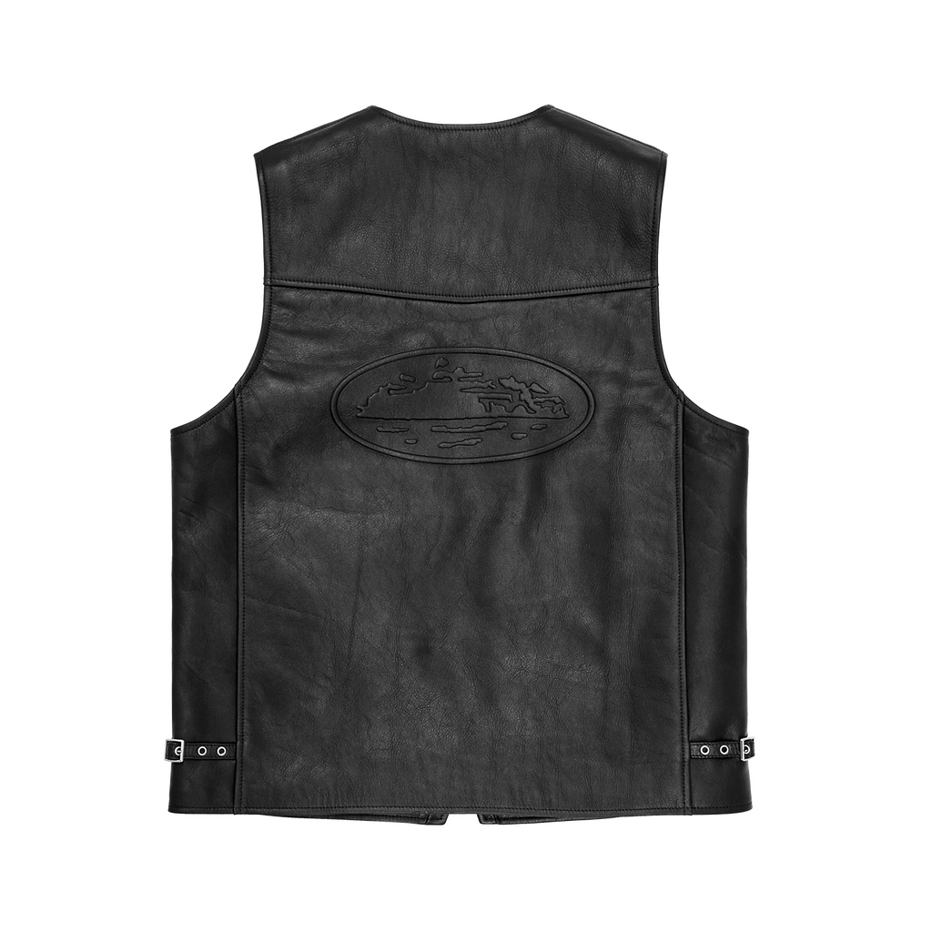 Corteiz SKYDIVE LEATHER VEST [BLACK] CRTZRTW