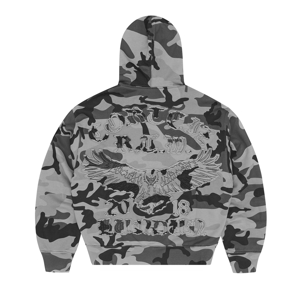 Corteiz DIPLOMATIC ZIP HOODIE [WASHED CAMO] CRTZRTW