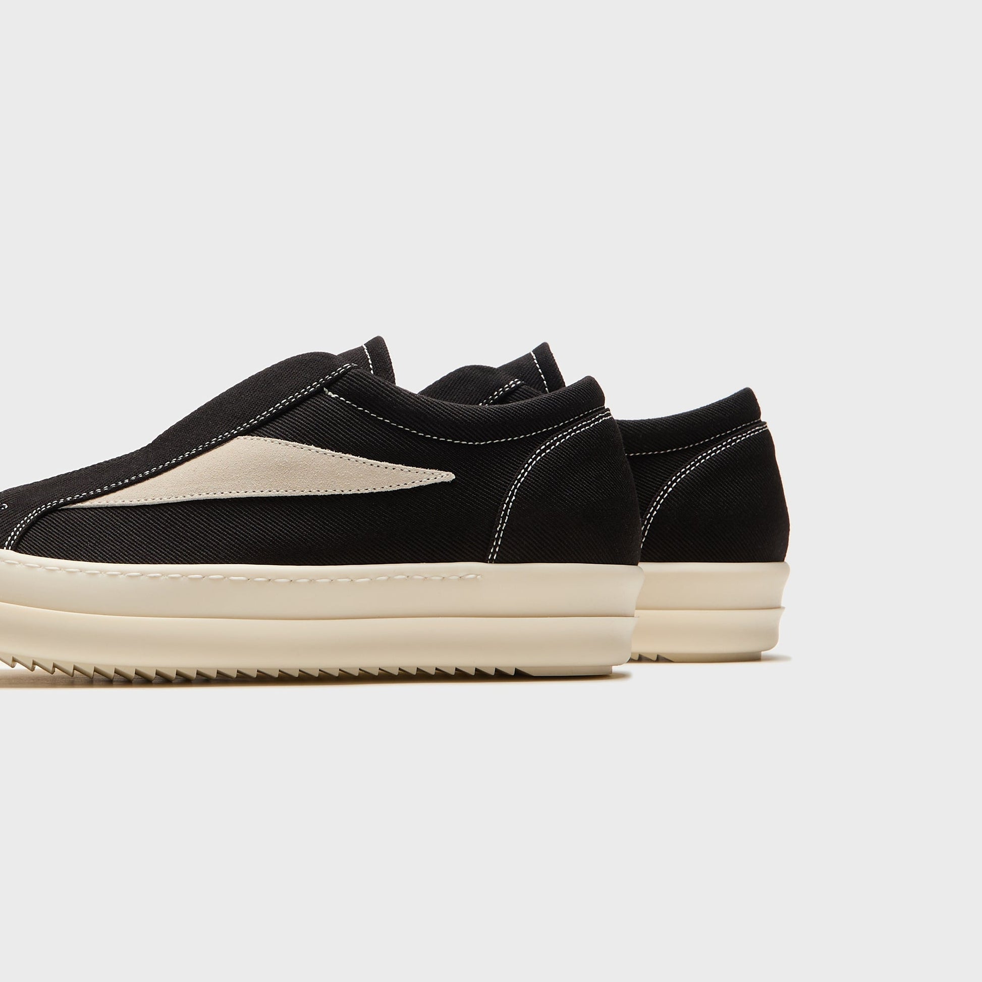 Rick Owens DRKSHDW Concordians Laceless Vintage Sneaks - Black / Milk / Milk