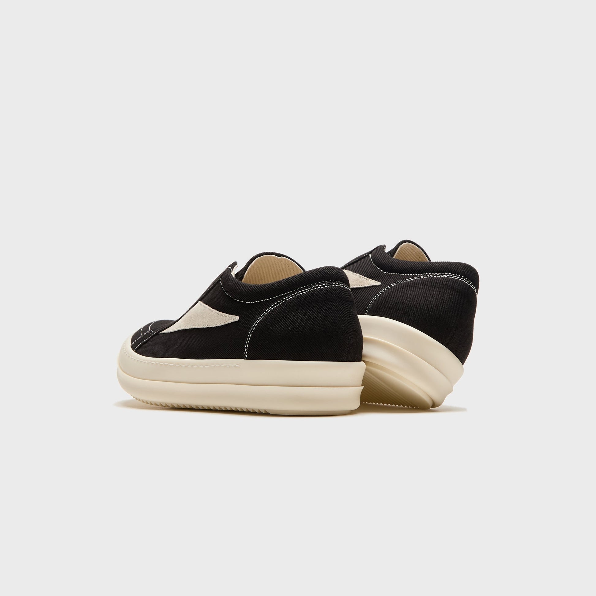 Rick Owens DRKSHDW Concordians Laceless Vintage Sneaks - Black / Milk / Milk