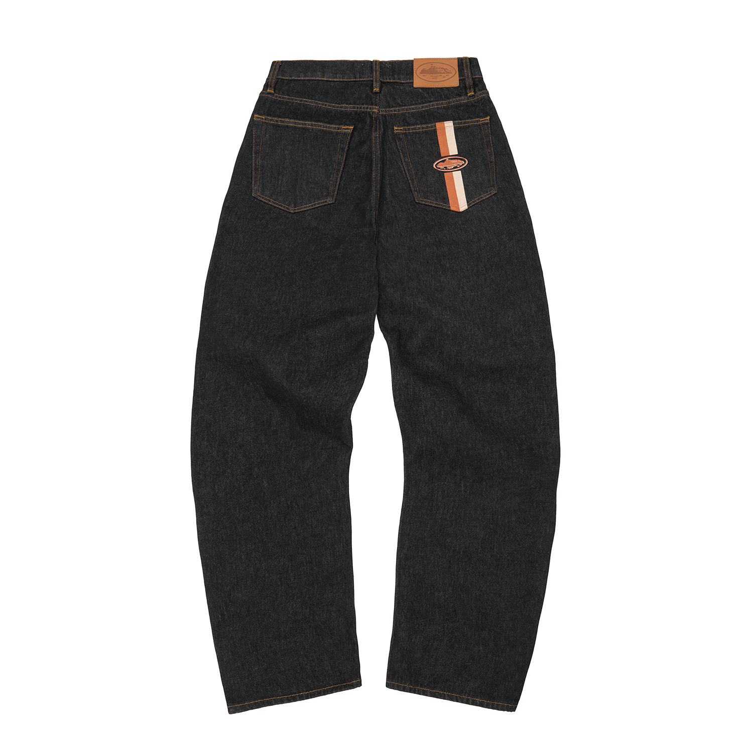 Corteiz DUAL STRIPE BAGGY JEANS [WASHED BLACK] CRTZRTW