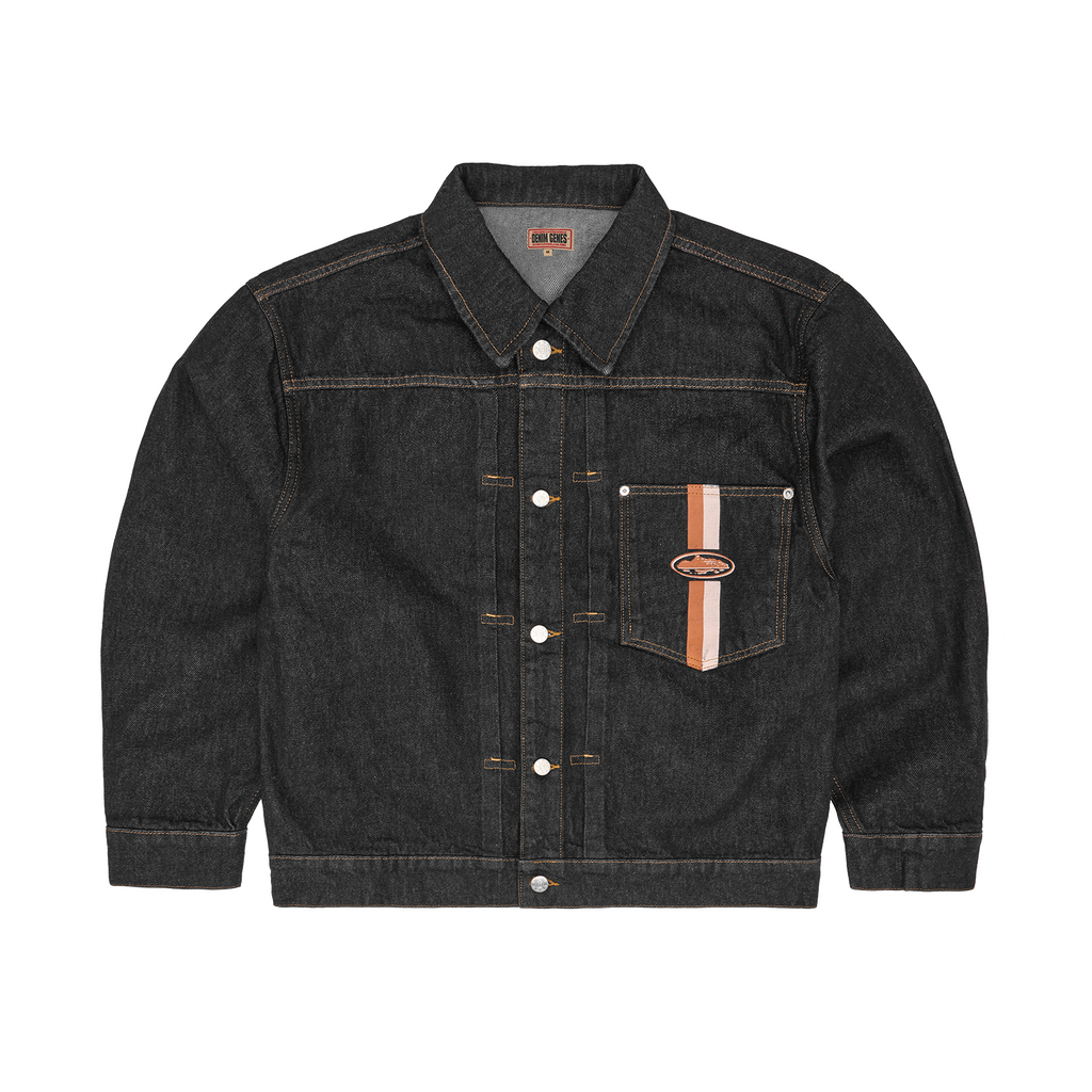 Corteiz DUAL STRIPE DENIM JACKET [WASHED BLACK] CRTZRTW