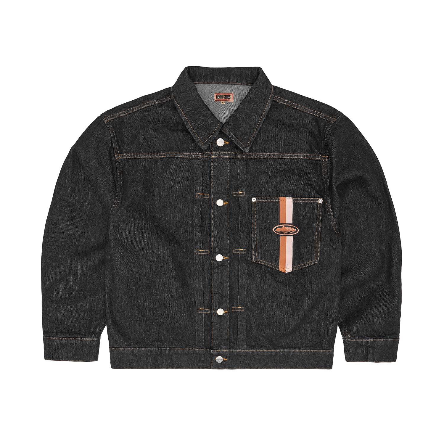 Corteiz DUAL STRIPE DENIM JACKET [WASHED BLACK] CRTZRTW