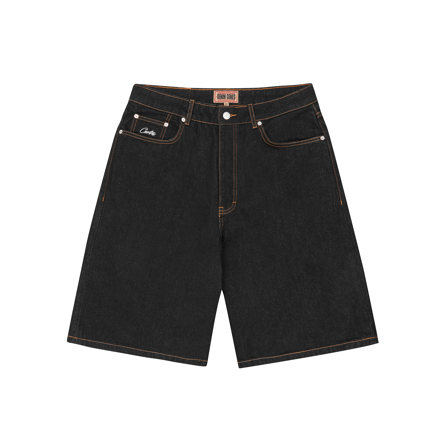 Corteiz DUAL STRIPE DENIM SHORT [WASHED BLACK] CRTZRTW