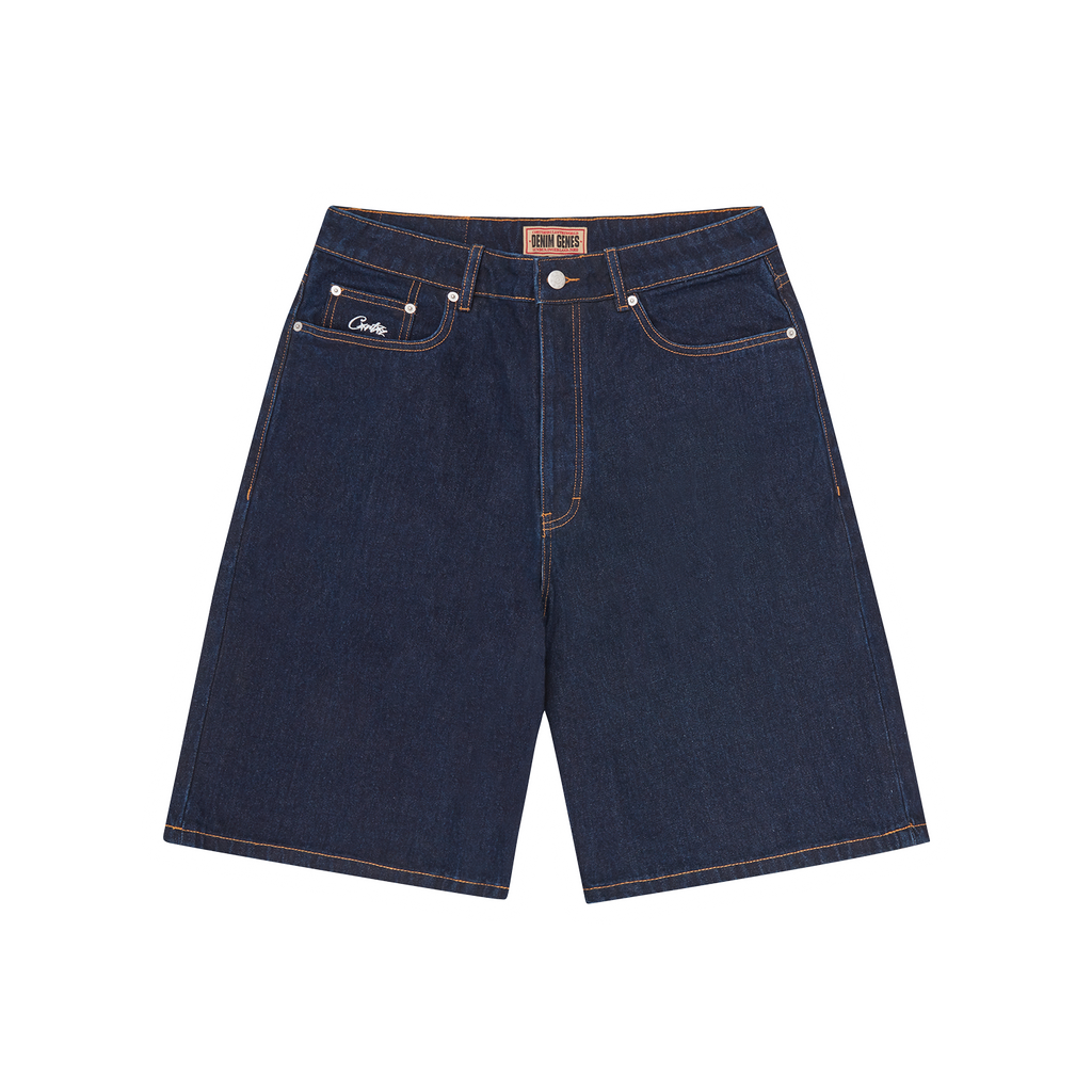 Corteiz DUAL STRIPE DENIM SHORT [WASHED INDIGO] CRTZRTW