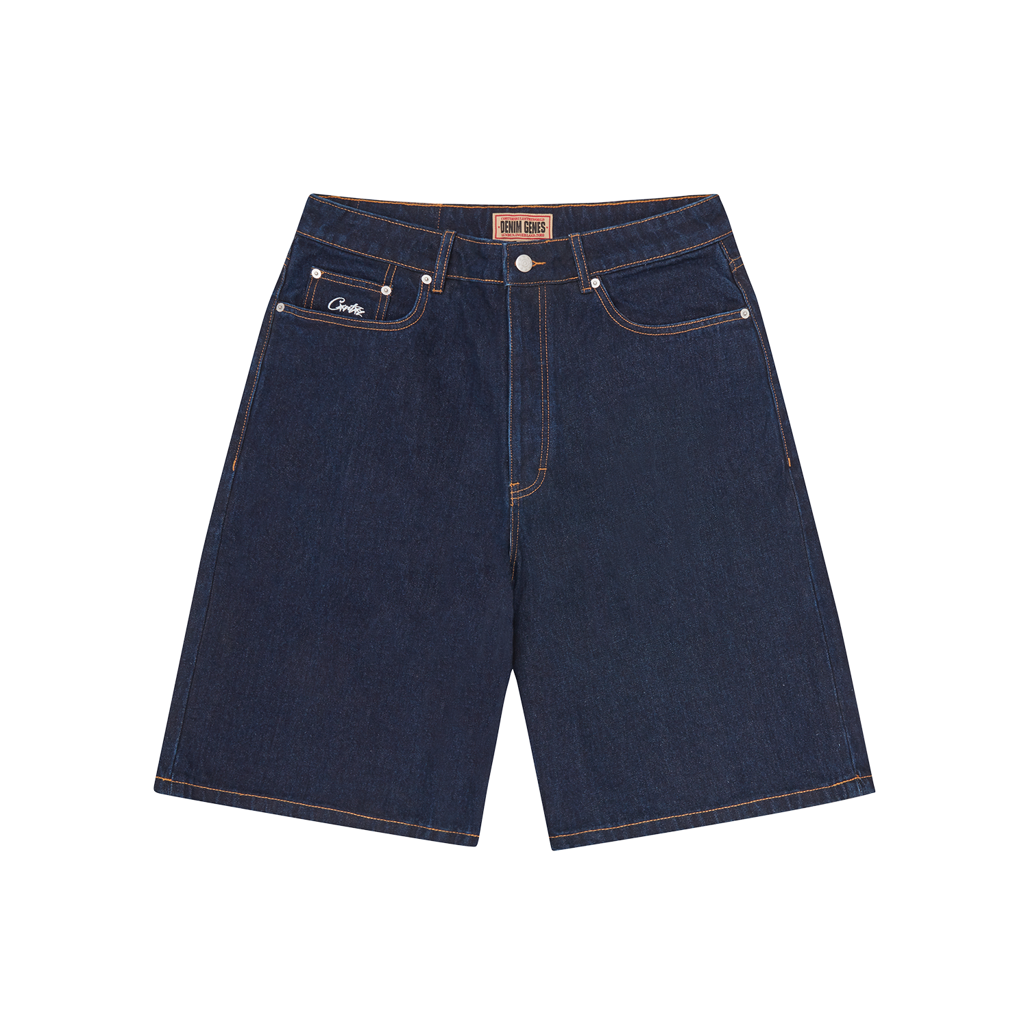 Corteiz DUAL STRIPE DENIM SHORT [WASHED INDIGO] CRTZRTW