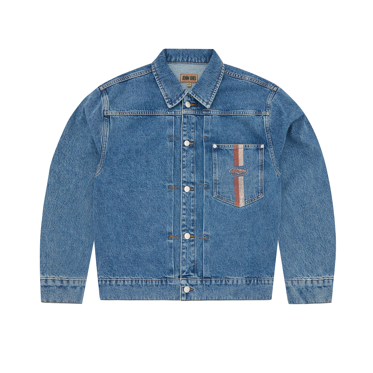Corteiz DUAL STRIPE DENIM JACKET [MIDWASH] CRTZRTW