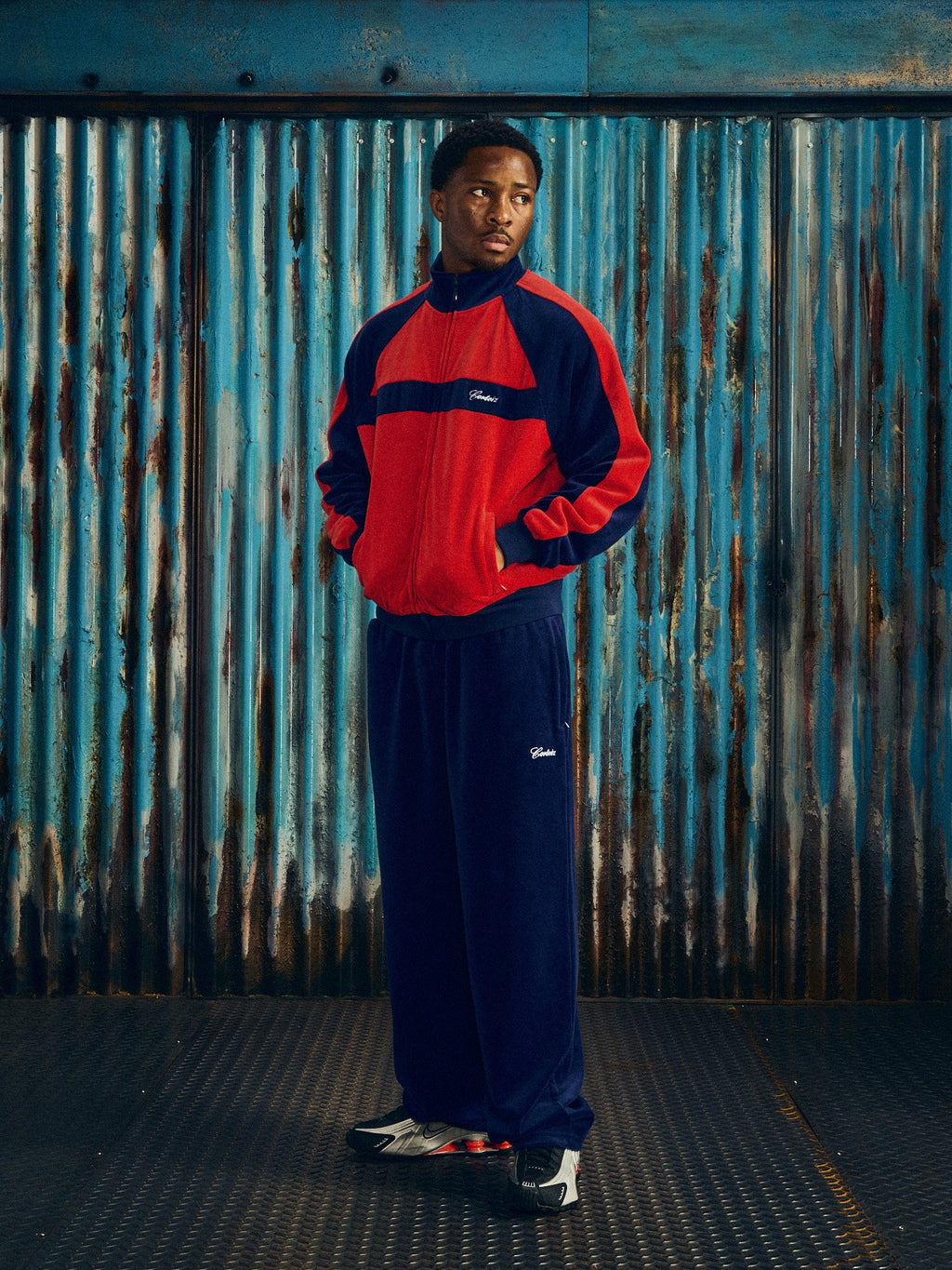 Corteiz PISTA VELOUR TRACK PANT [NAVY] CRTZRTW