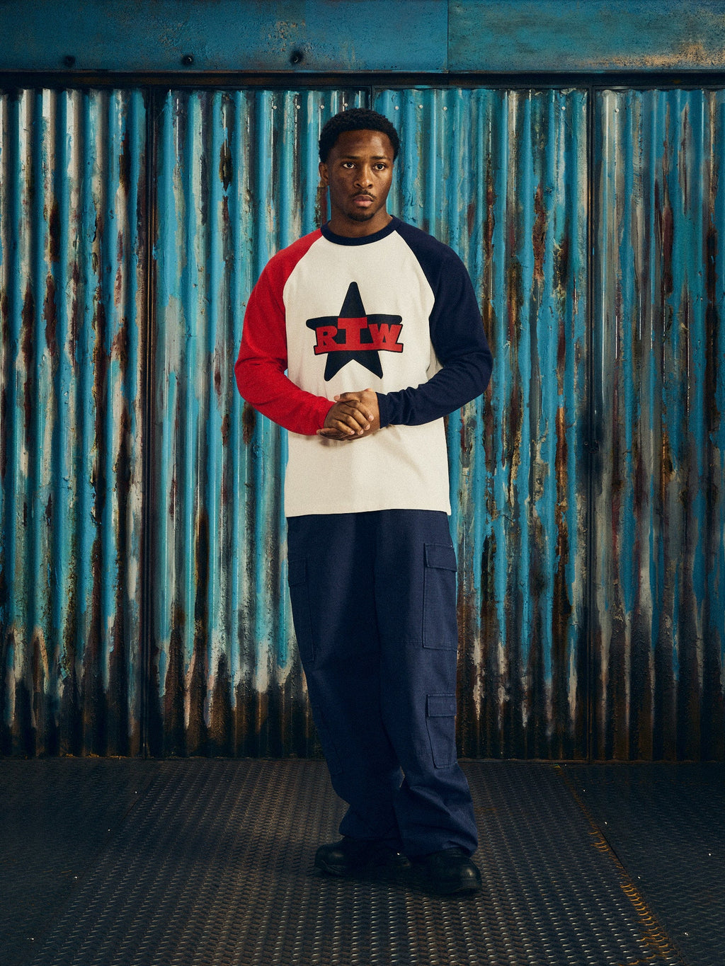 Corteiz RTW STAR RAGLAN LS [NAVY/RED] CRTZRTW