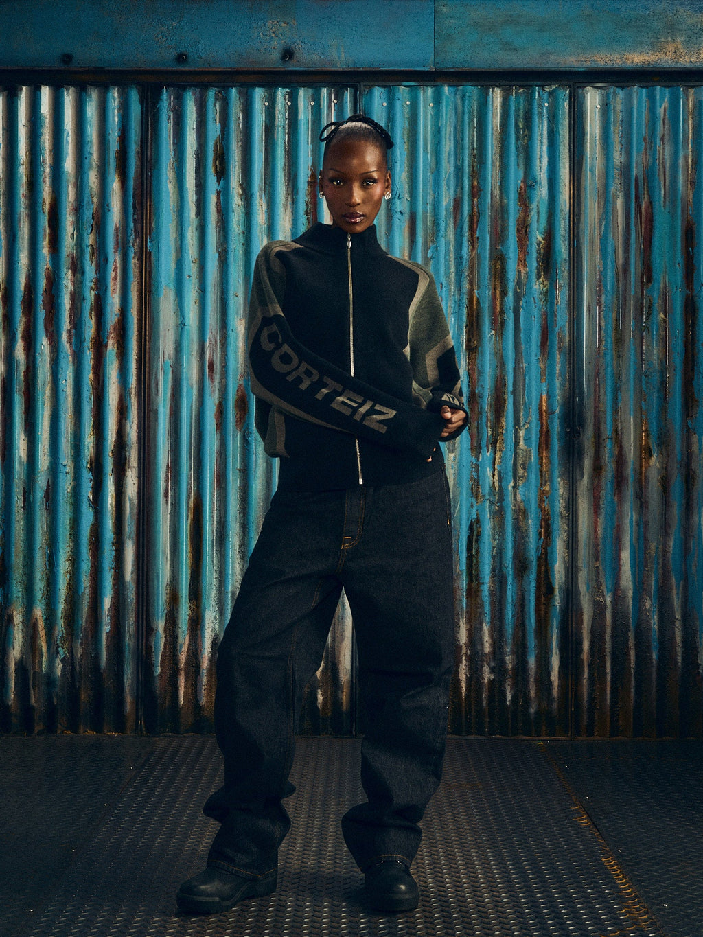 Corteiz PRECISION KNIT ZIP UP [BLACK] CRTZRTW