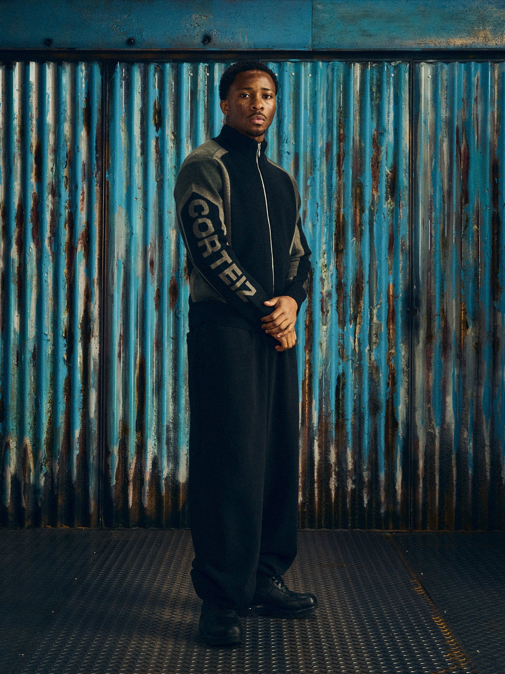 Corteiz PRECISION KNIT ZIP UP [BLACK] CRTZRTW