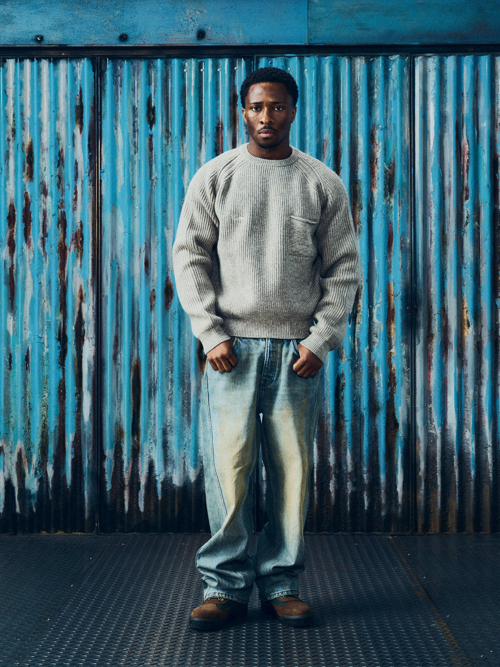 Corteiz SCRIPT POCKET KNIT SWEATER [OATMEAL] CRTZRTW