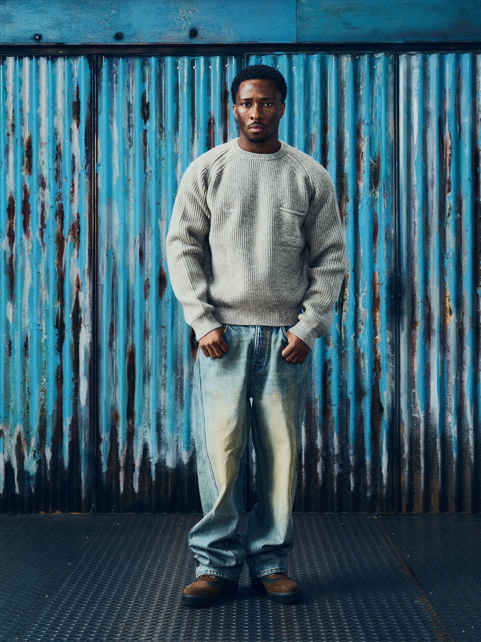 Corteiz SCRIPT POCKET KNIT SWEATER [OATMEAL] CRTZRTW