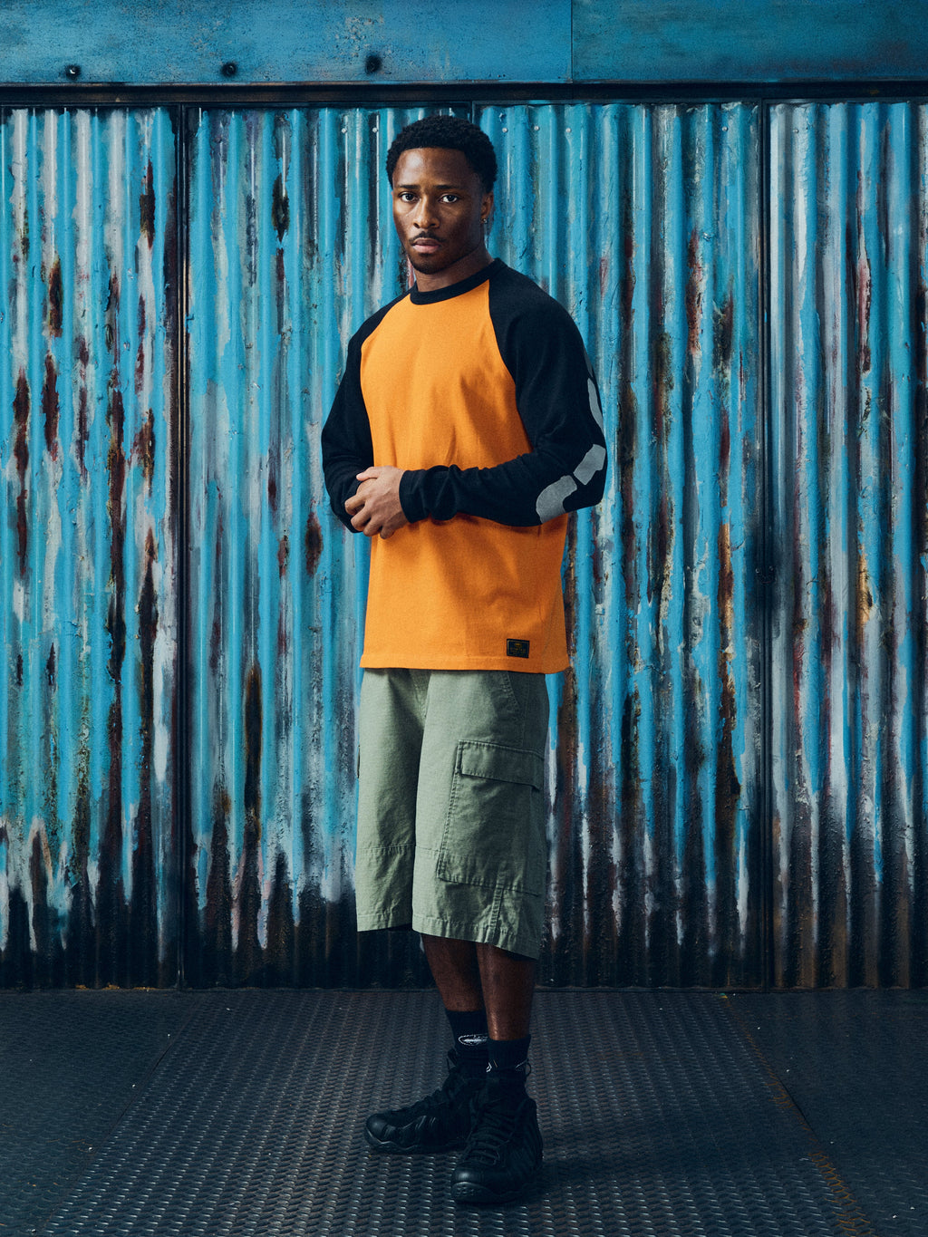 Corteiz STENCIL RAGLAN LS [ORANGE/BLACK] CRTZRTW