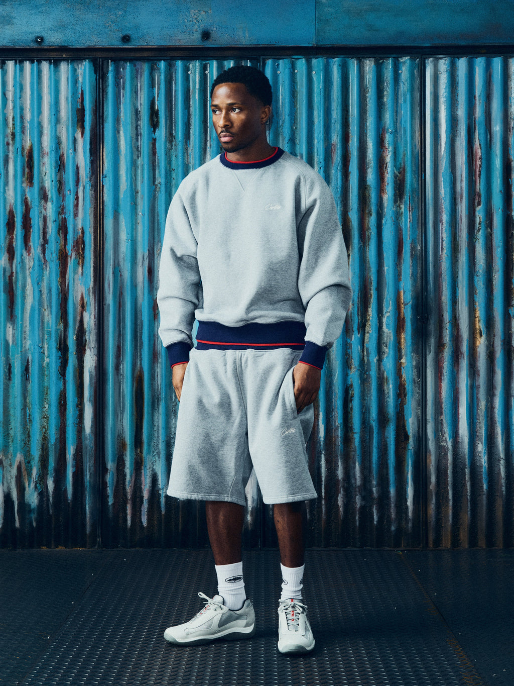 Corteiz HMP DOUBLE UP CREWNECK [HEATHER GREY] CRTZRTW