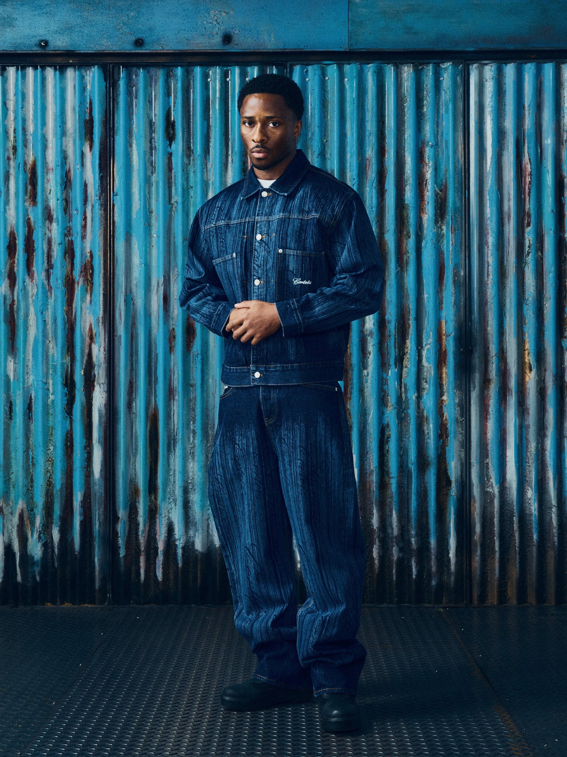 Corteiz STRIKE DENIM JACKET [DARK WASH] CRTZRTW