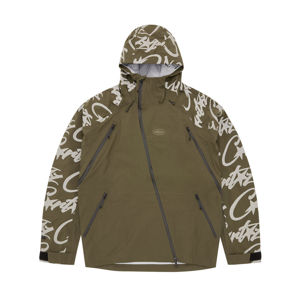 Corteiz ELITEWORK™ WATERPROOF SHELL JACKET V2 [KHAKI] CRTZRTW