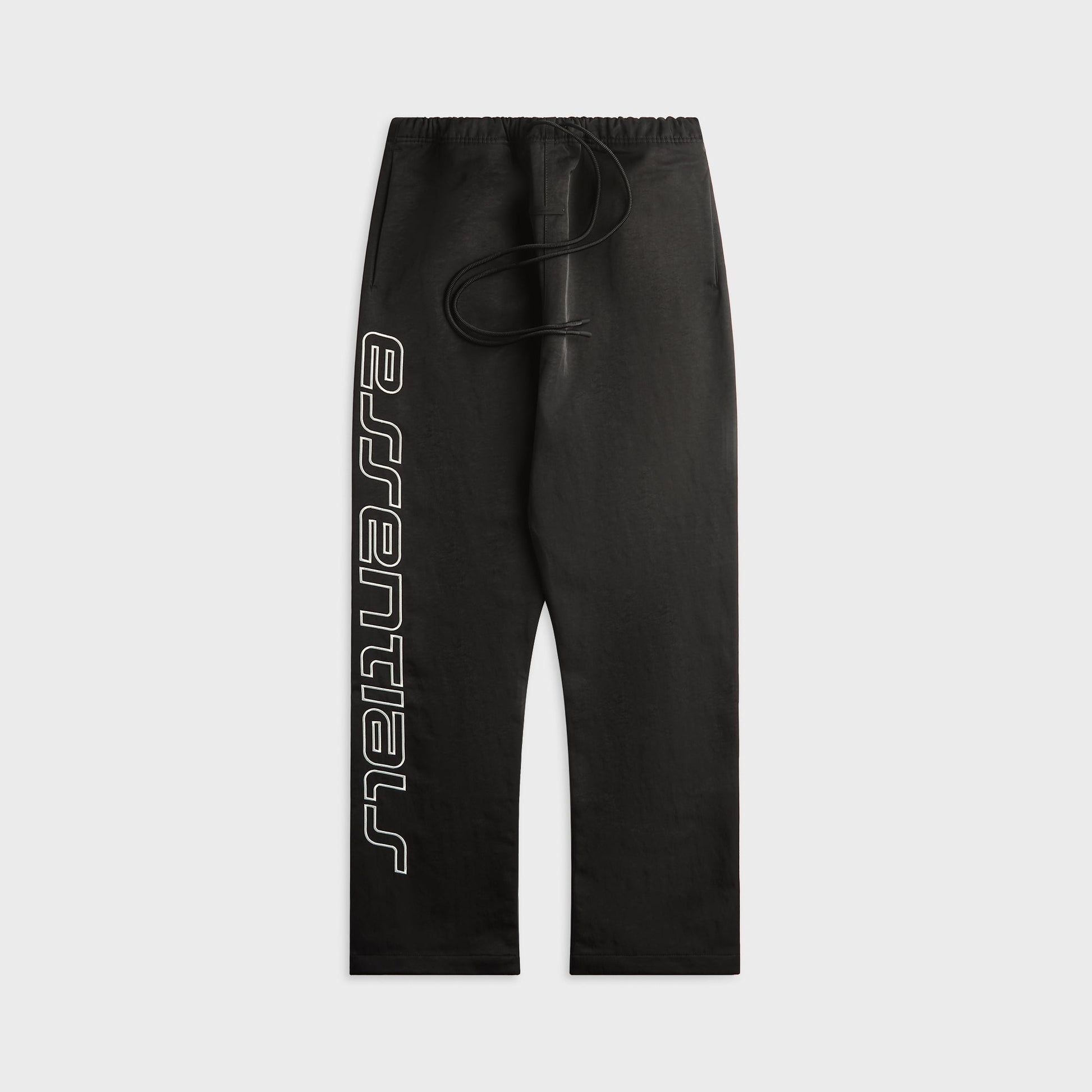 Essentials Textured Nylon Active Trace Relaxed Drawstring Pant - Vintage Black