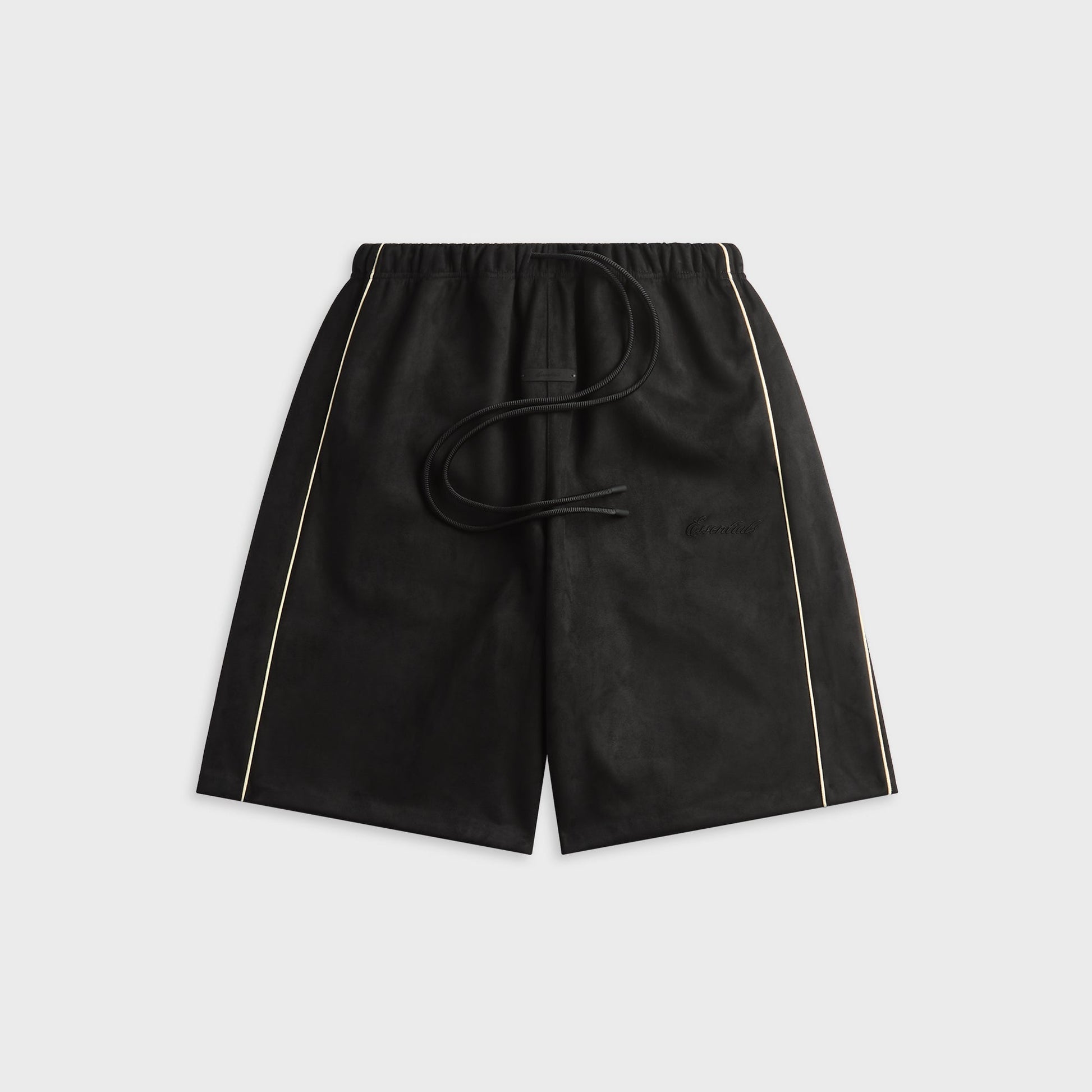 Essentials Suede Fleece Signature Relaxed Short - Vintage Black