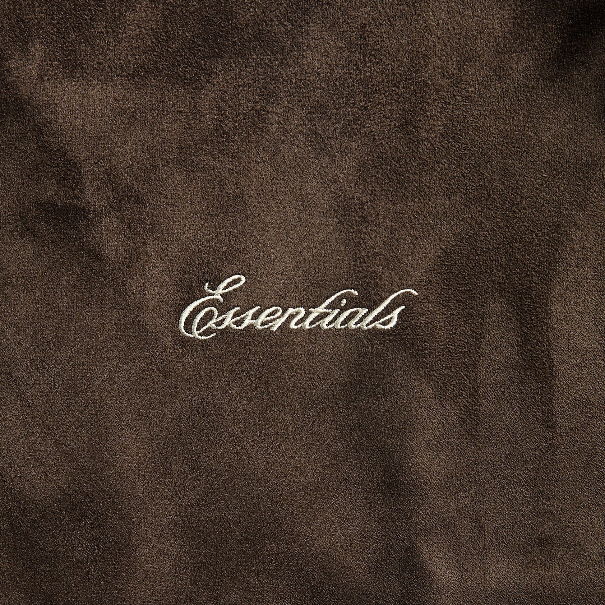 Essentials Suede Fleece Signature Modern Track Jacket - Brown