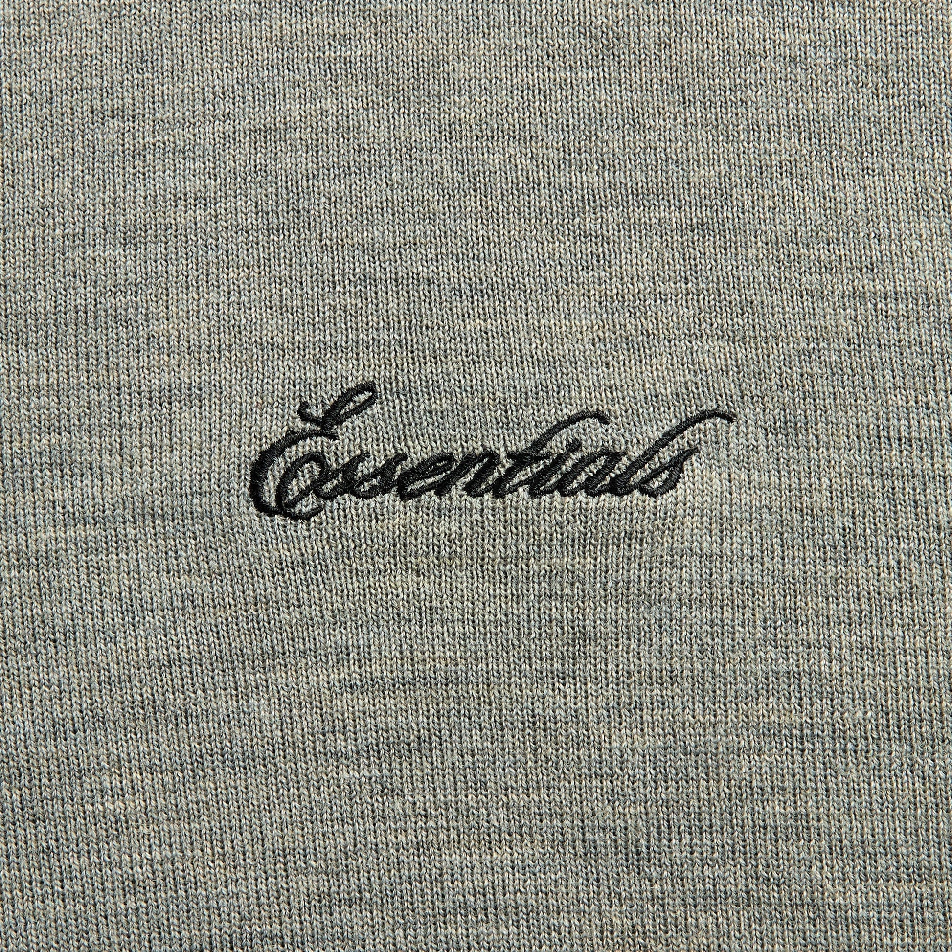 Essentials Signature 3/4 Sleeve 90s Knit Polo - Concrete Heather