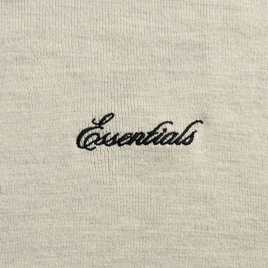 Essentials Signature 3/4 Sleeve 90s Knit Polo - Oatmeal Heather