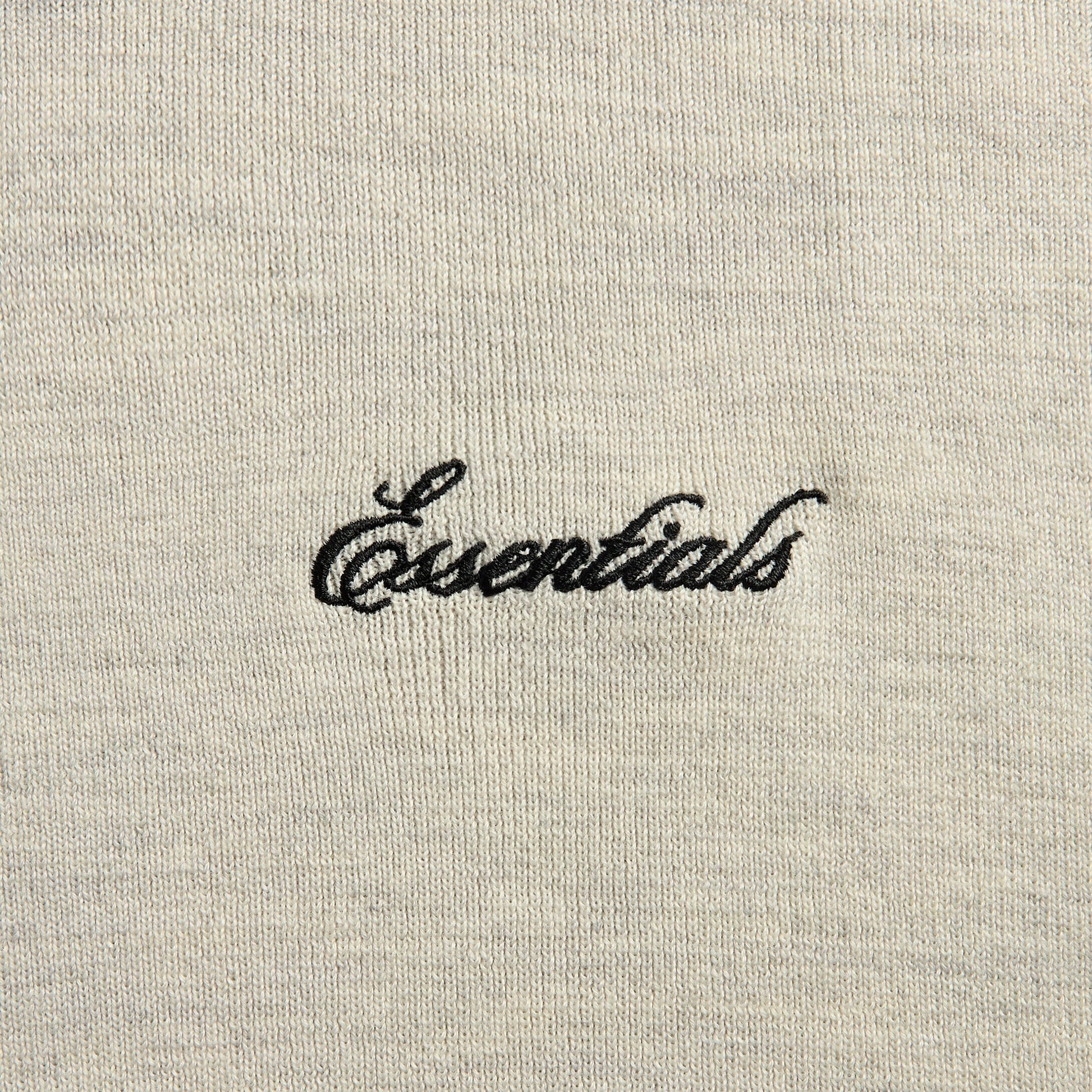 Essentials Signature 3/4 Sleeve 90s Knit Polo - Oatmeal Heather
