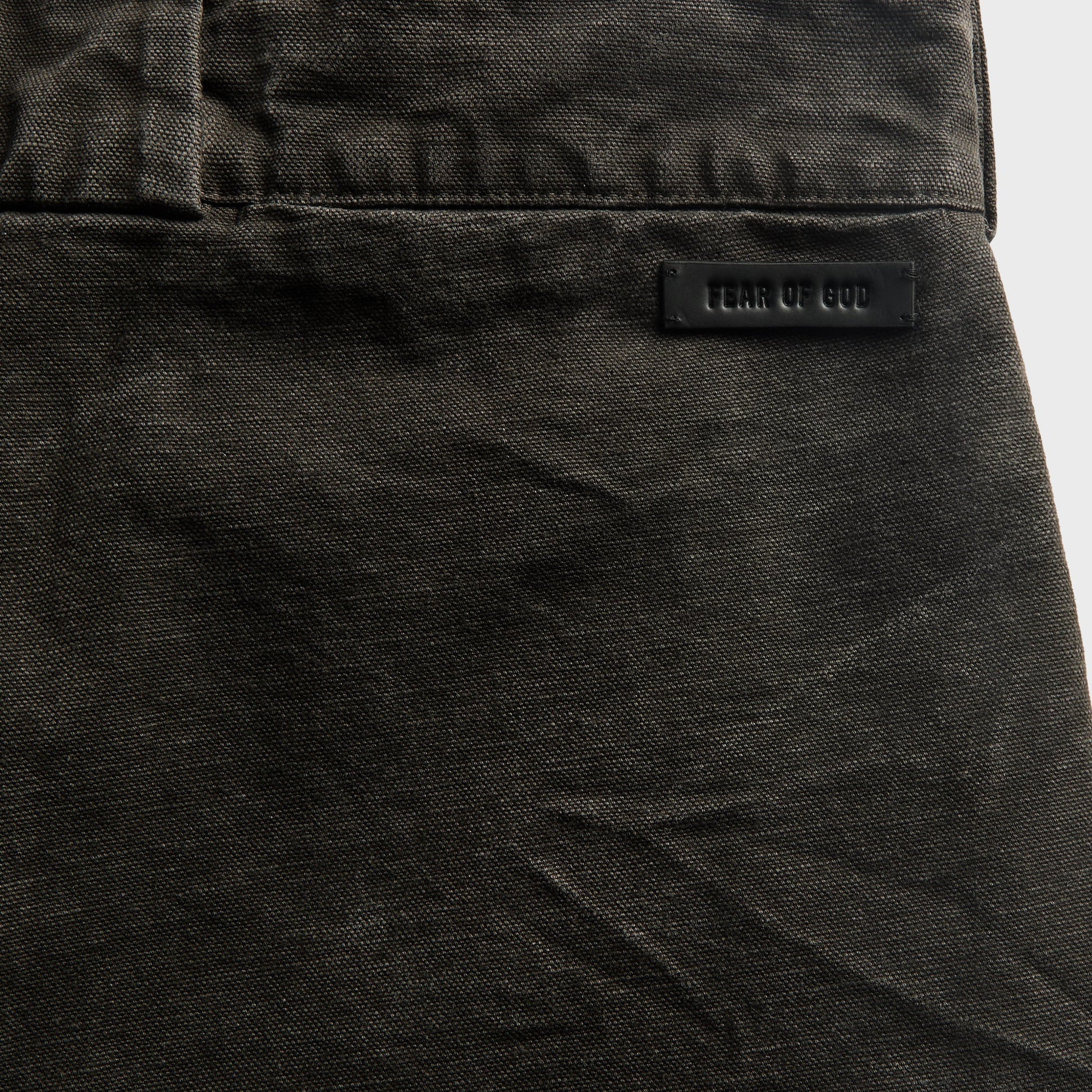 Fear Of God Washed Canvas Utility Short - Black