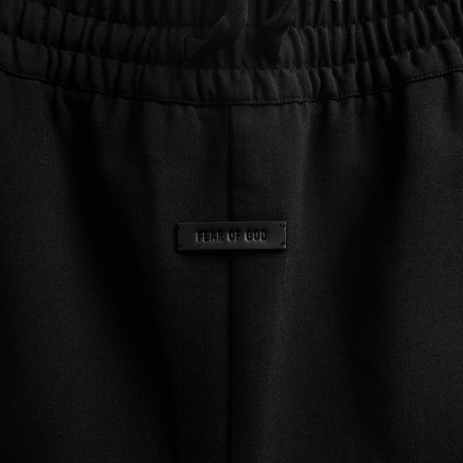 Fear Of God Double Weave Wool Wide Leg Drawstring Pant - Black