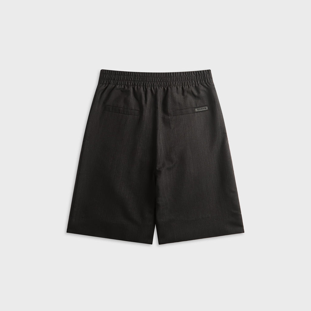 Fear Of God Striped Wool Baggy Short - Black