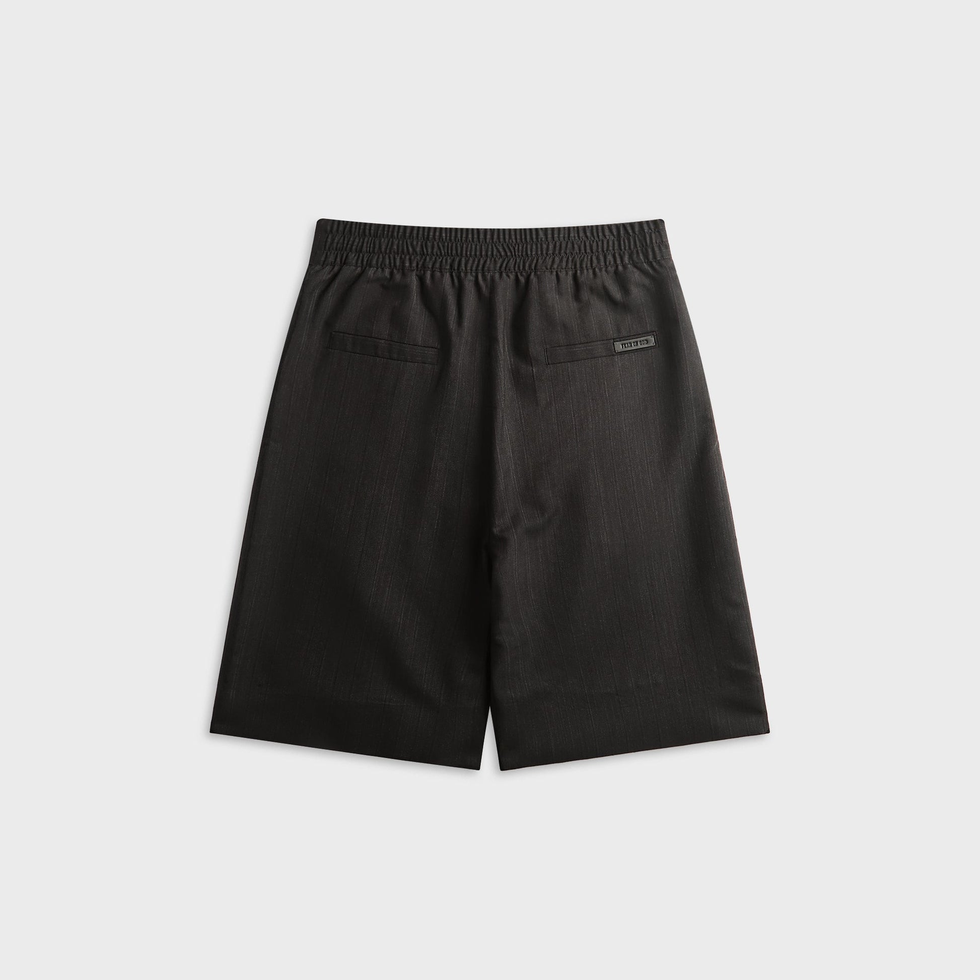 Fear Of God Striped Wool Baggy Short - Black