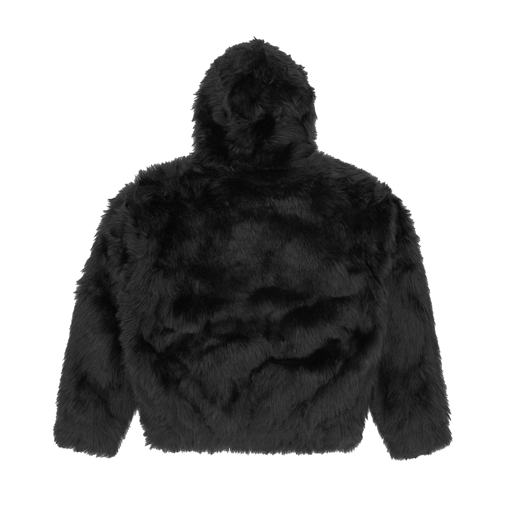 Corteiz HOODED FUR JACKET [BLACK] CRTZRTW