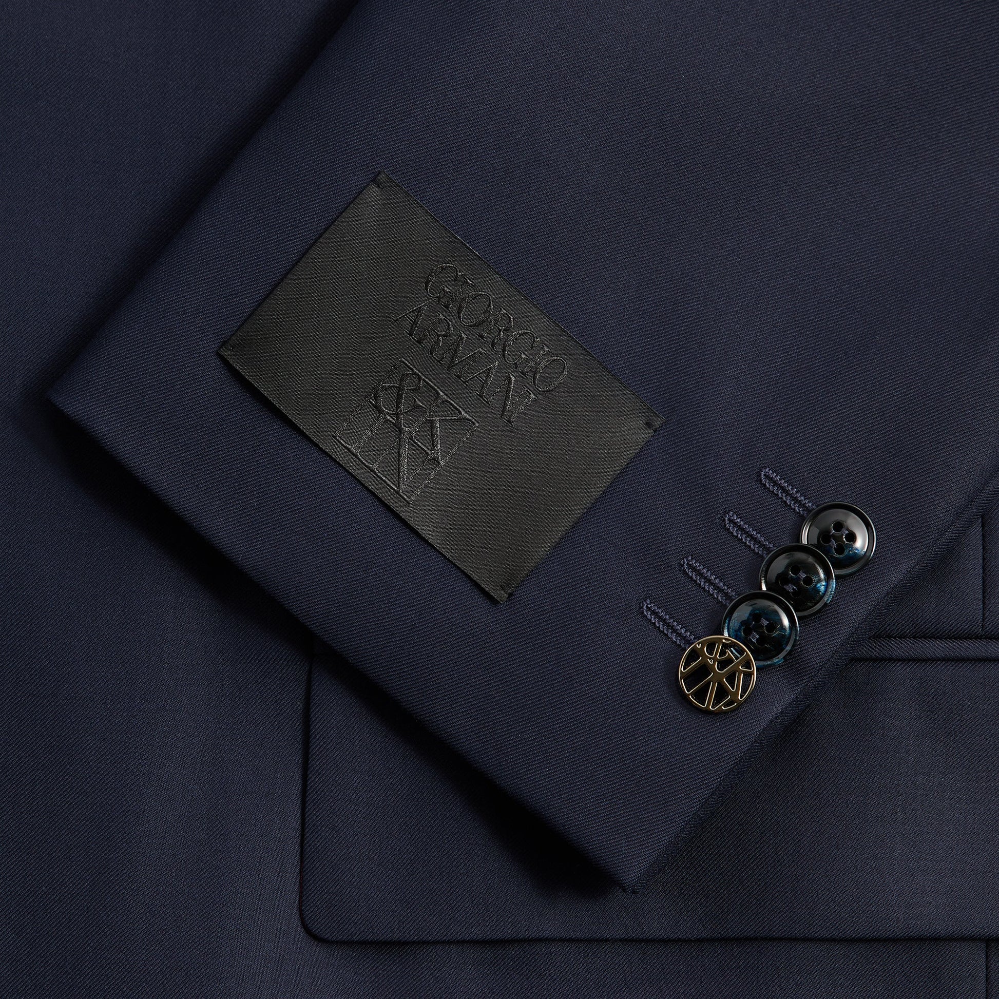Giorgio Armani & Kith &Kin Cropped Collarless Jacket - Blue / Navy