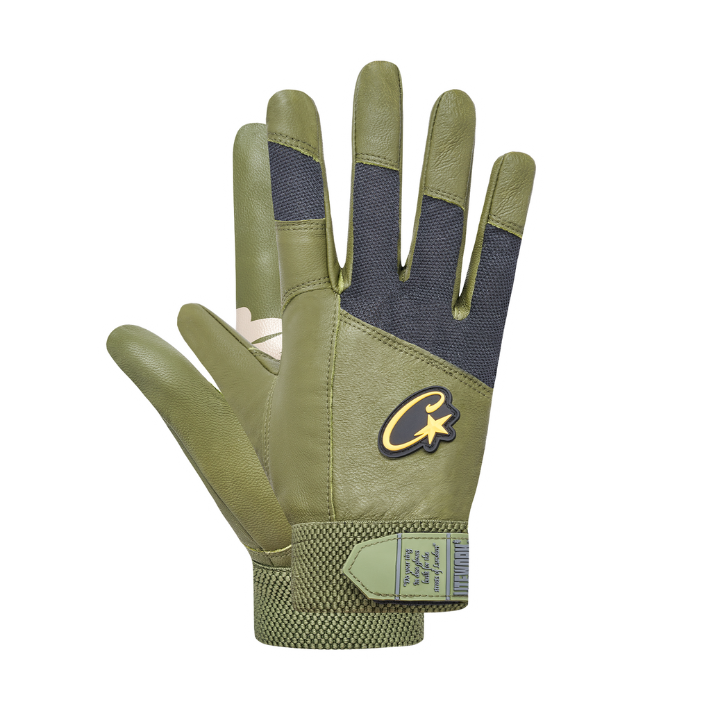 Corteiz LEATHER GLOVES [GUTTA GREEN] CRTZRTW