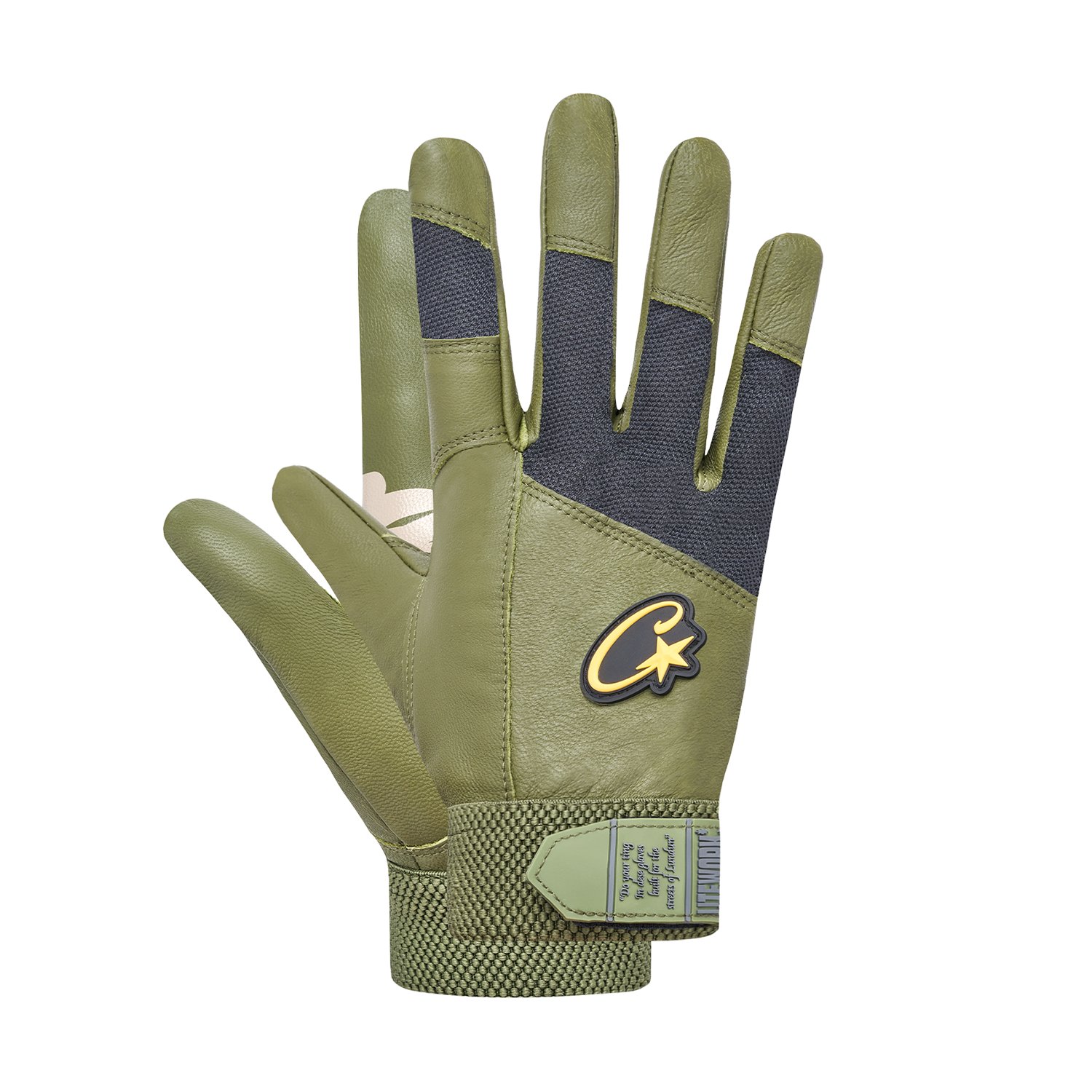 Corteiz LEATHER GLOVES [GUTTA GREEN] CRTZRTW