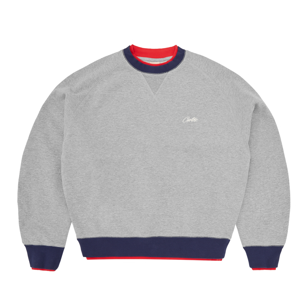 Corteiz HMP DOUBLE UP CREWNECK [HEATHER GREY] CRTZRTW