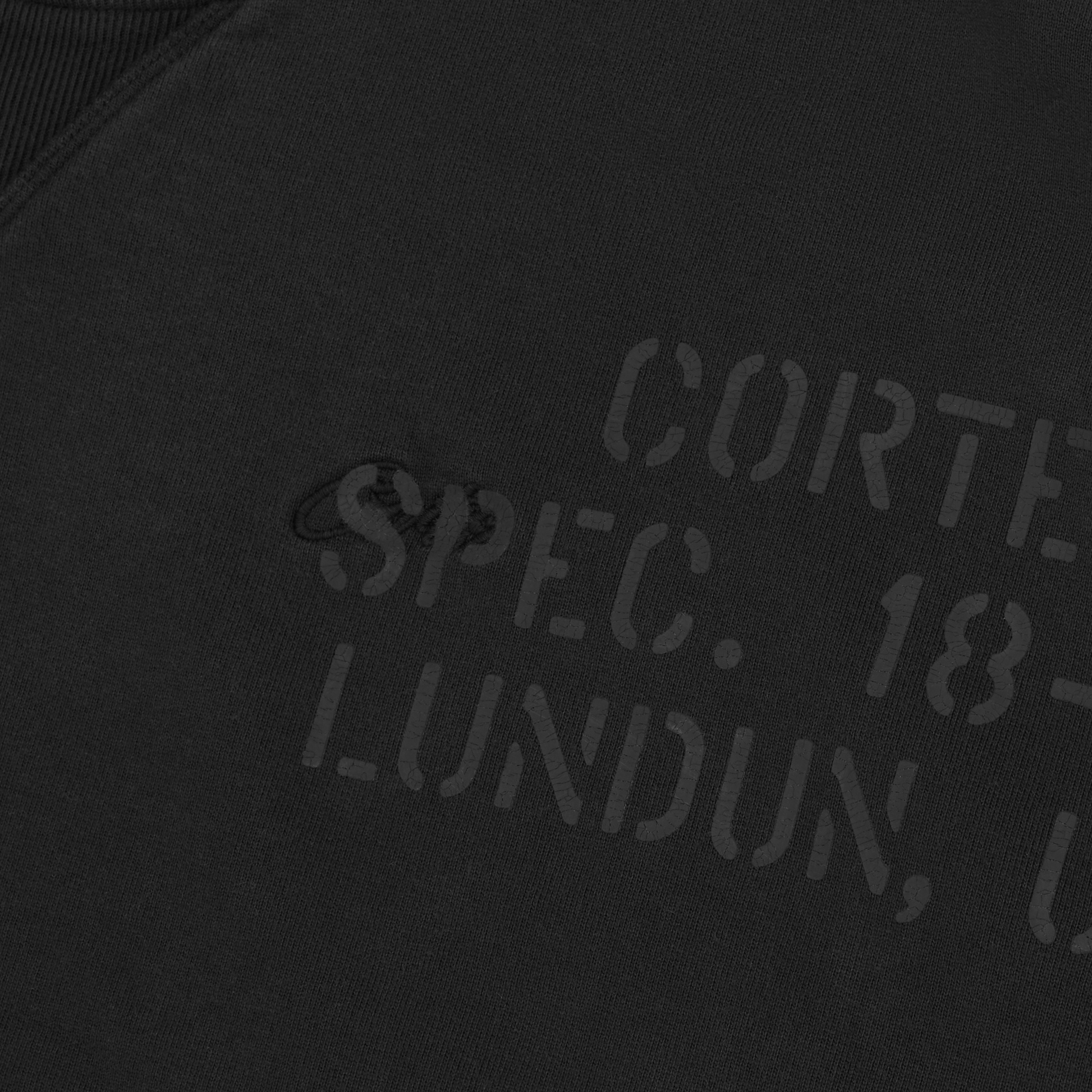 Corteiz HMP STENCIL CREWNECK [BLACK OVERDYE] CRTZRTW