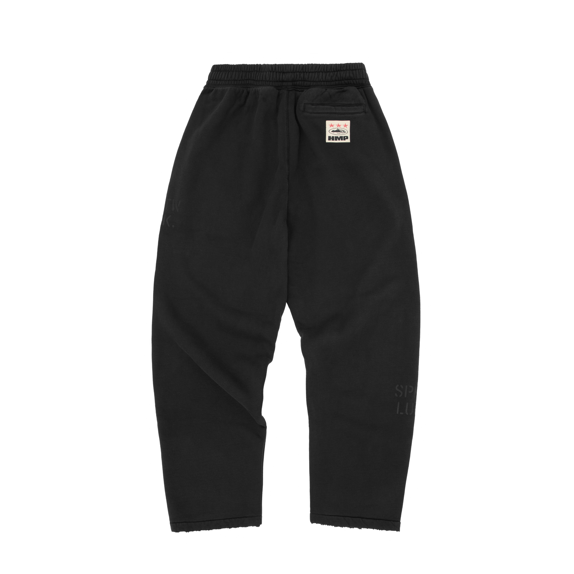 Corteiz HMP STENCIL OPEN HEM SWEATPANT [BLACK OVERDYE] CRTZRTW