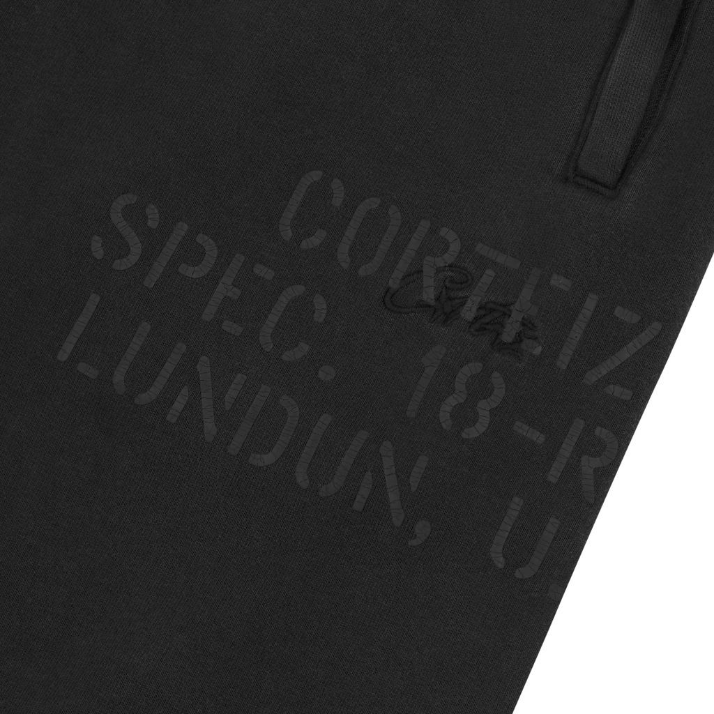 Corteiz HMP STENCIL OPEN HEM SWEATPANT [BLACK OVERDYE] CRTZRTW