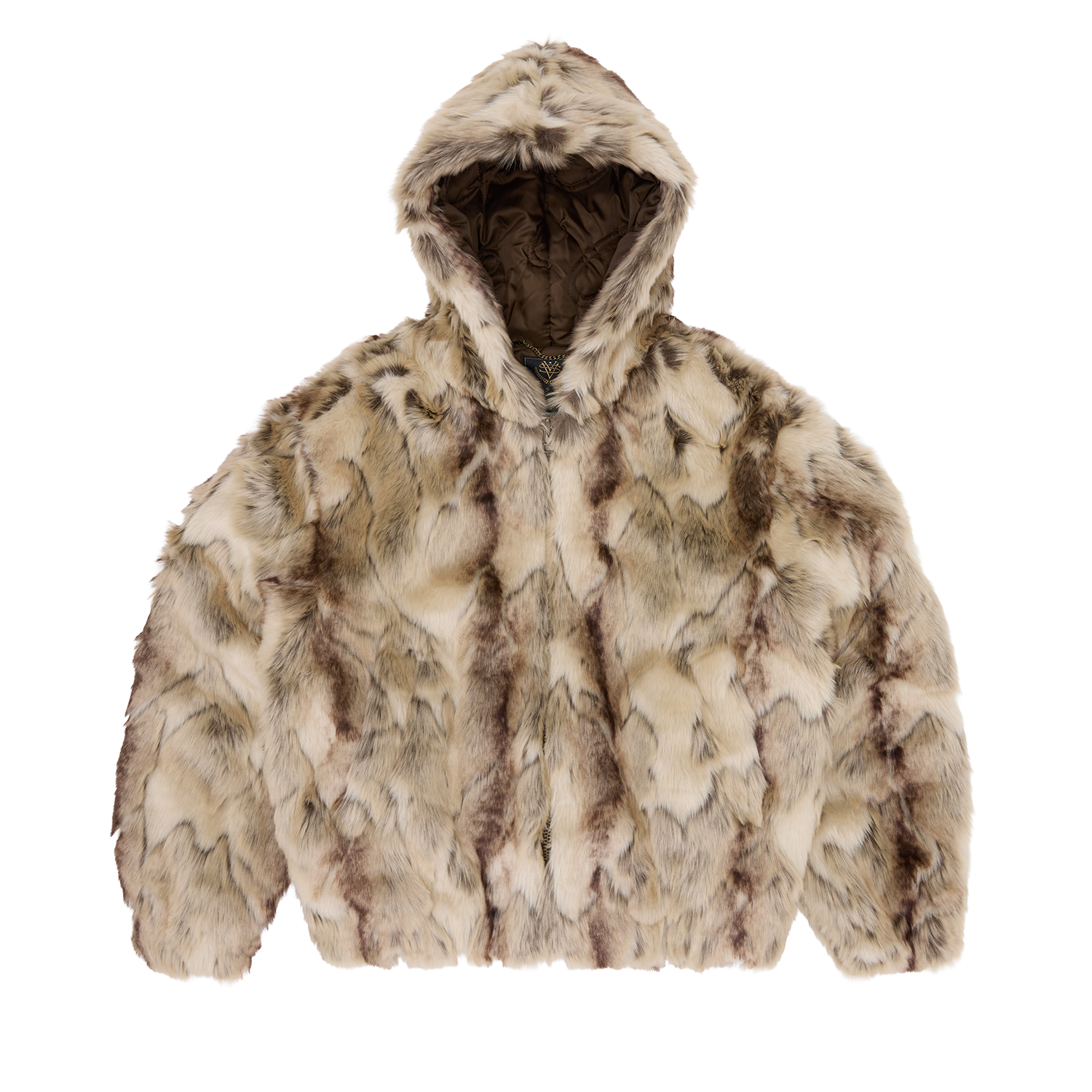 Corteiz PELT HOODED FUR JACKET [FAWN] CRTZRTW