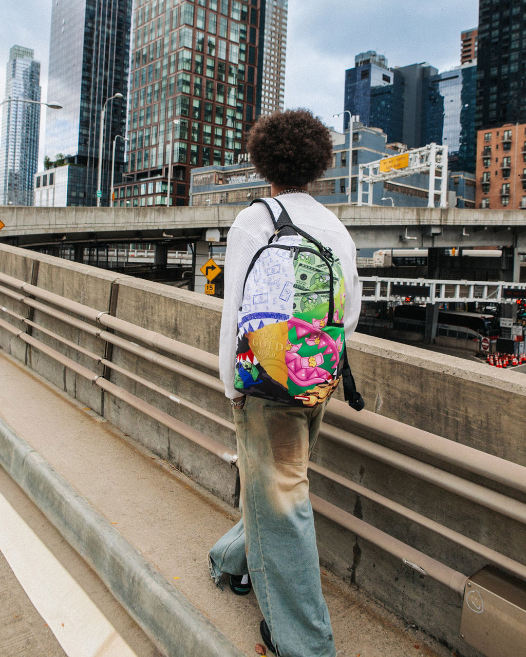 SPRAYGROUND MEAN MONEY COLLAGE BACKPACK