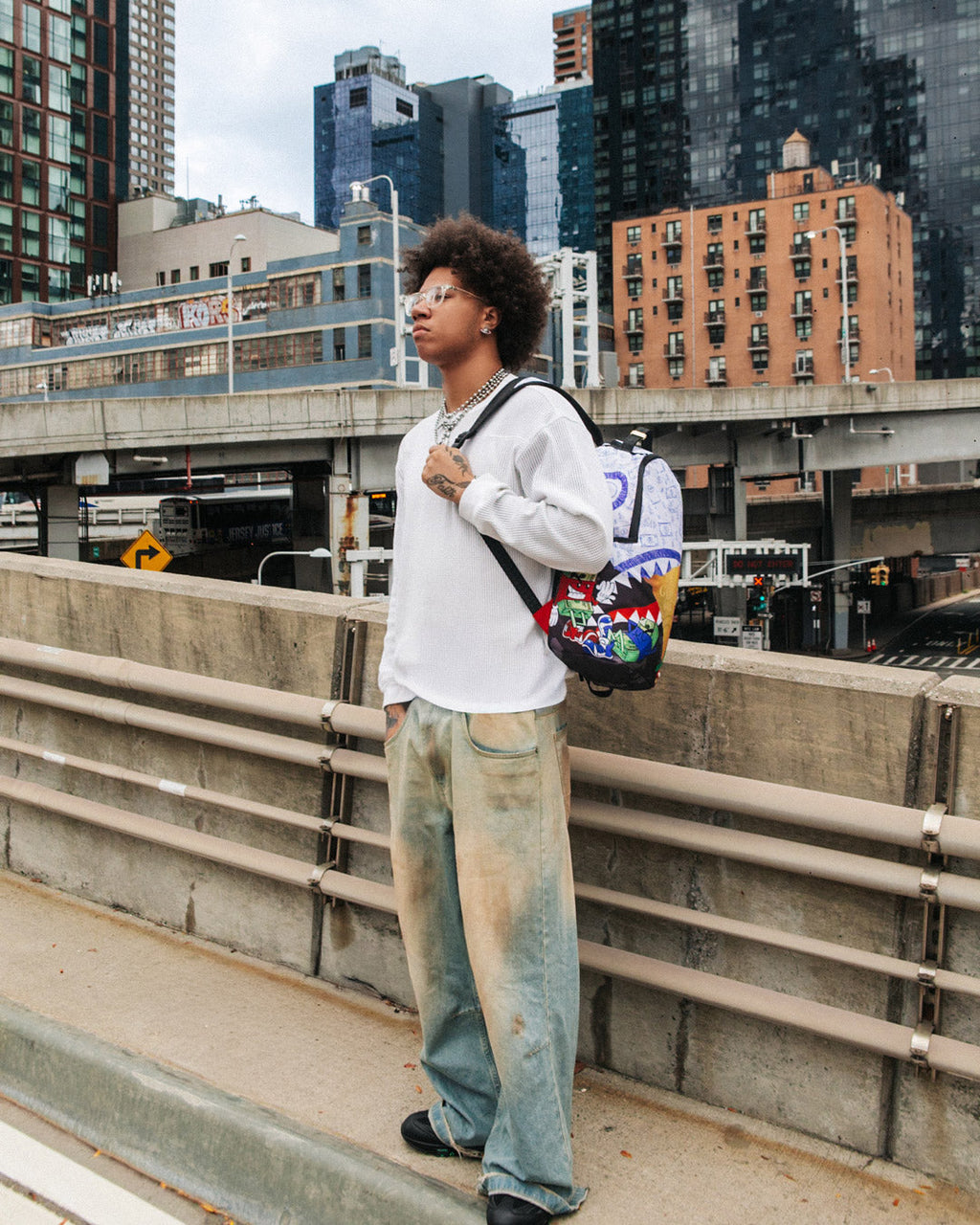 SPRAYGROUND MEAN MONEY COLLAGE BACKPACK