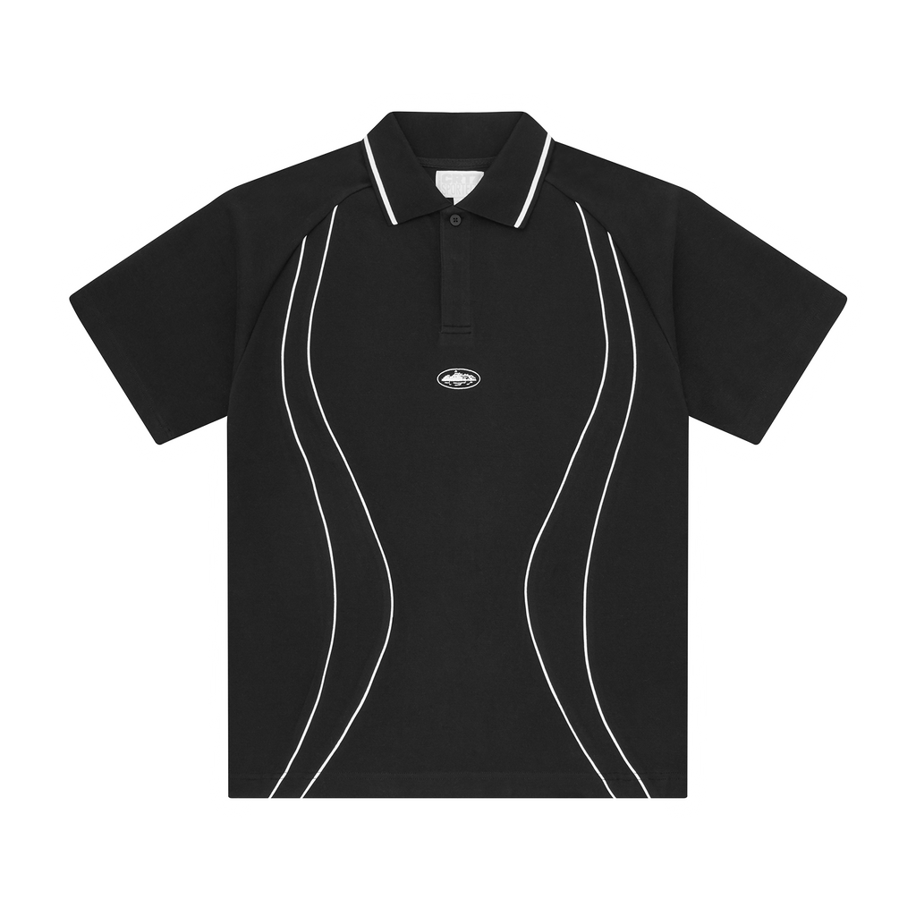 Corteiz ISLAND PIQUE POLO SHIRT [BLACK] CRTZRTW